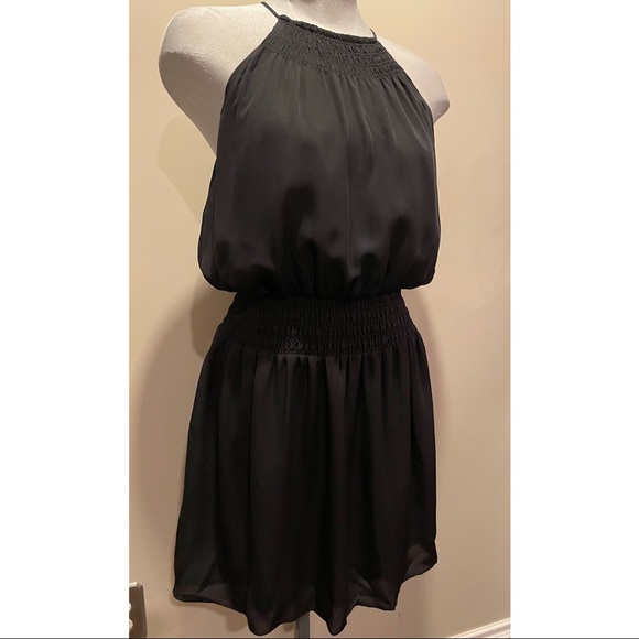 Joie Nahal Silk Halter Dress in Caviar (Black) - Picture 5 of 8